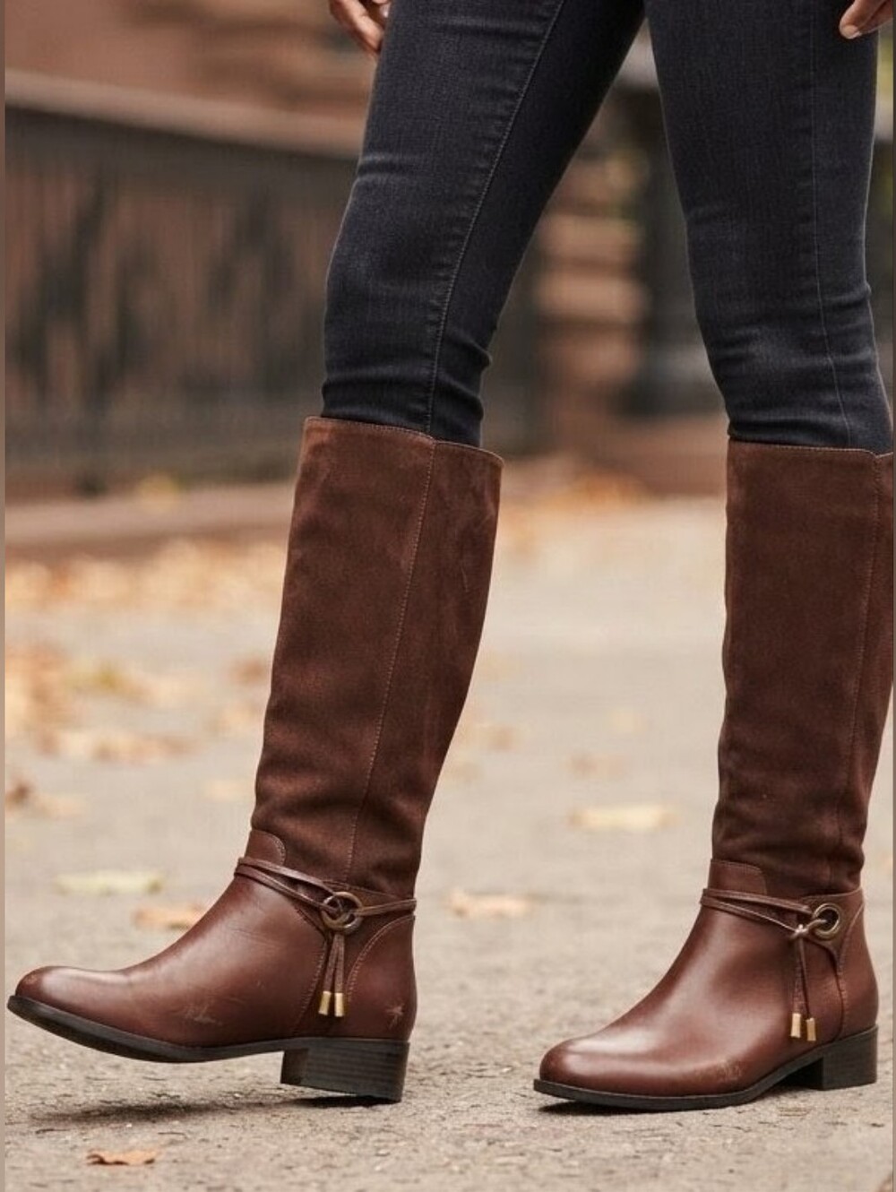 Chic & Cozy Wide Calf Knee-High Boots, Size 11